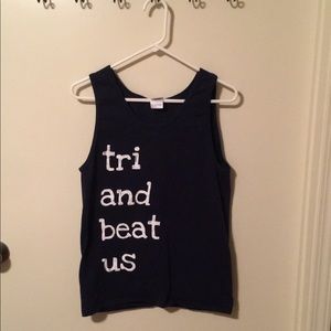 Tri Delt “Tri And Beat Us” Navy Tank - S